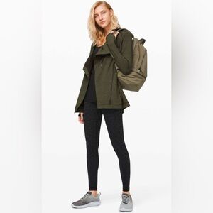 Lululemon Coast Easy Wrap Heathered  Dark Olive Modal French Terry Fabric  10